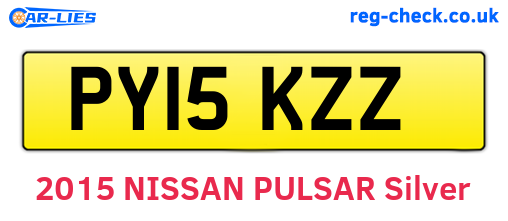 PY15KZZ are the vehicle registration plates.