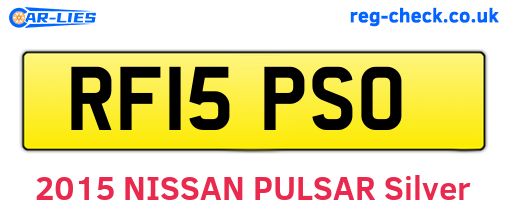 RF15PSO are the vehicle registration plates.
