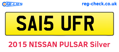 SA15UFR are the vehicle registration plates.