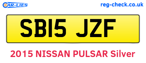 SB15JZF are the vehicle registration plates.