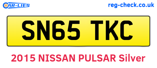 SN65TKC are the vehicle registration plates.