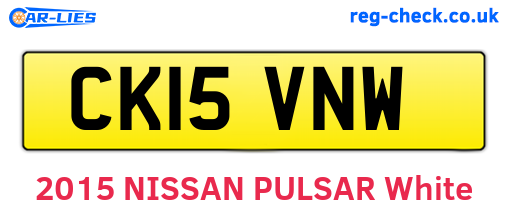 CK15VNW are the vehicle registration plates.