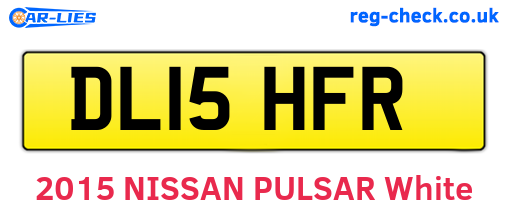 DL15HFR are the vehicle registration plates.