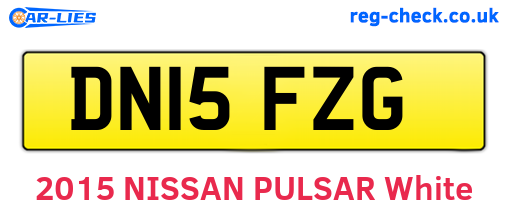 DN15FZG are the vehicle registration plates.