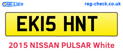 EK15HNT are the vehicle registration plates.