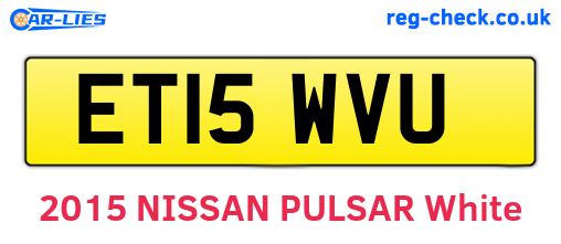 ET15WVU are the vehicle registration plates.