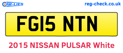 FG15NTN are the vehicle registration plates.