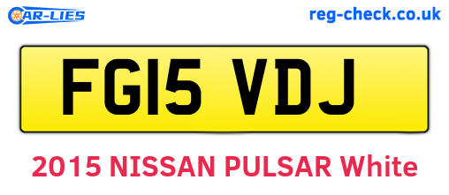 FG15VDJ are the vehicle registration plates.