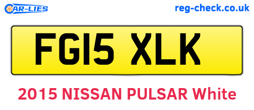 FG15XLK are the vehicle registration plates.