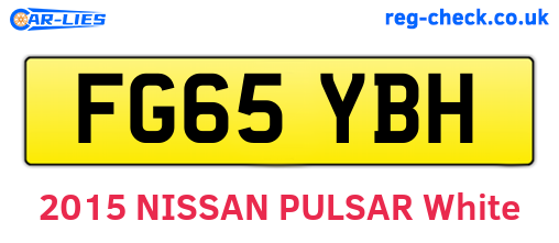 FG65YBH are the vehicle registration plates.