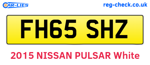 FH65SHZ are the vehicle registration plates.