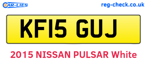 KF15GUJ are the vehicle registration plates.