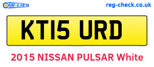 KT15URD are the vehicle registration plates.