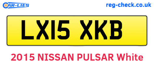 LX15XKB are the vehicle registration plates.
