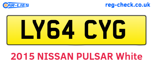 LY64CYG are the vehicle registration plates.