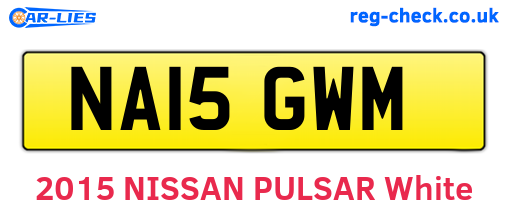 NA15GWM are the vehicle registration plates.