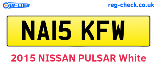 NA15KFW are the vehicle registration plates.