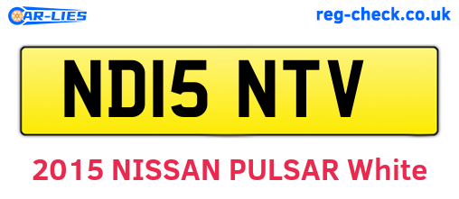 ND15NTV are the vehicle registration plates.
