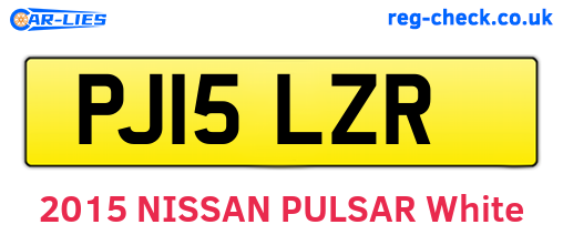 PJ15LZR are the vehicle registration plates.