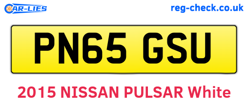 PN65GSU are the vehicle registration plates.