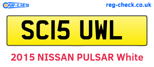 SC15UWL are the vehicle registration plates.
