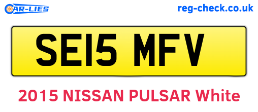 SE15MFV are the vehicle registration plates.
