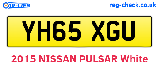 YH65XGU are the vehicle registration plates.