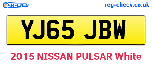 YJ65JBW are the vehicle registration plates.