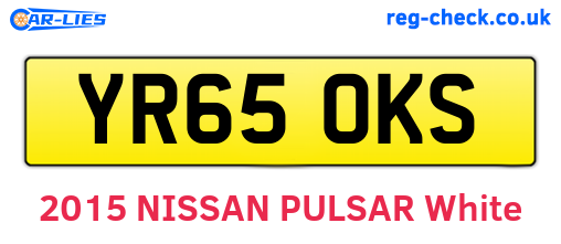 YR65OKS are the vehicle registration plates.
