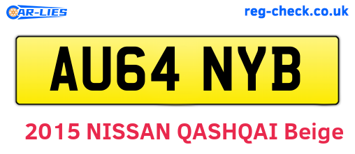 AU64NYB are the vehicle registration plates.