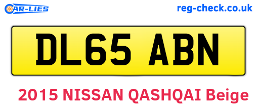 DL65ABN are the vehicle registration plates.
