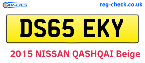 DS65EKY are the vehicle registration plates.