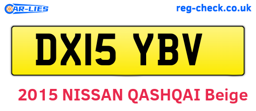 DX15YBV are the vehicle registration plates.