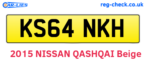 KS64NKH are the vehicle registration plates.