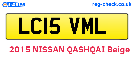 LC15VML are the vehicle registration plates.