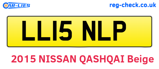 LL15NLP are the vehicle registration plates.