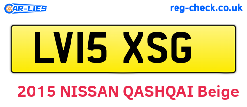 LV15XSG are the vehicle registration plates.