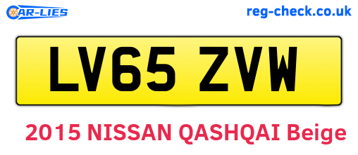 LV65ZVW are the vehicle registration plates.