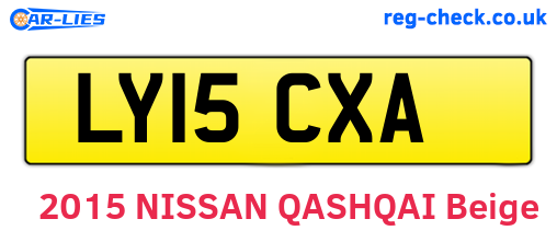 LY15CXA are the vehicle registration plates.