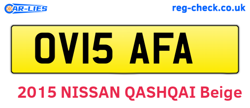 OV15AFA are the vehicle registration plates.