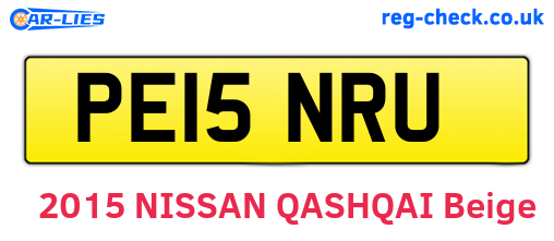 PE15NRU are the vehicle registration plates.