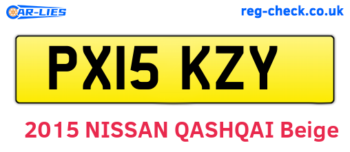 PX15KZY are the vehicle registration plates.