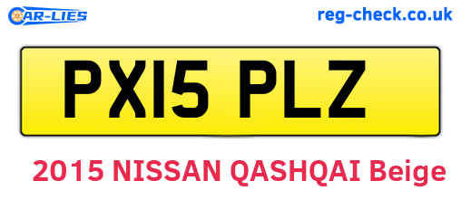 PX15PLZ are the vehicle registration plates.