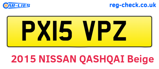 PX15VPZ are the vehicle registration plates.