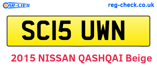 SC15UWN are the vehicle registration plates.