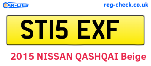 ST15EXF are the vehicle registration plates.