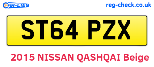 ST64PZX are the vehicle registration plates.