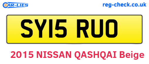 SY15RUO are the vehicle registration plates.