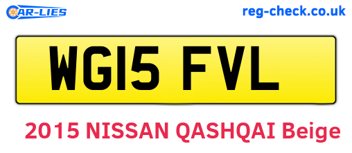 WG15FVL are the vehicle registration plates.
