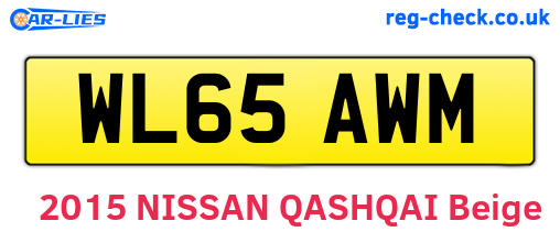 WL65AWM are the vehicle registration plates.